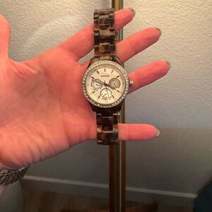 Fossil Brown and Silver Watch